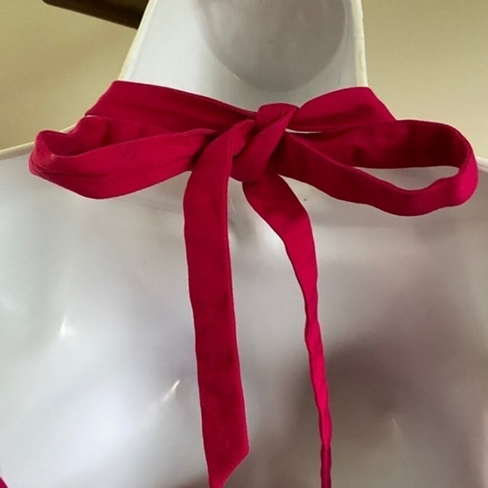 Crew Hot Pink Halter A-line Pinup dress​​​​​ - Picture 3 of 5